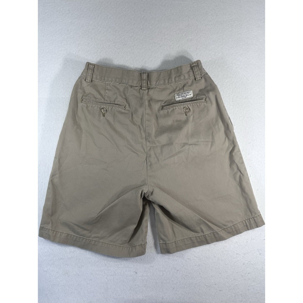 Polo Ralph Lauren Tyler Short Men's 30 Khaki Pleated Chino Cotton Shorts - Picture 6 of 9